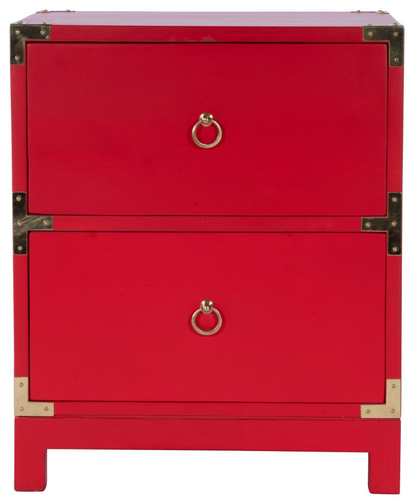 Butler Ardennes Red Campaign Chairside Chest