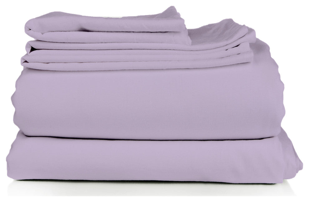 Egyptian Cotton/Bamboo Feel, 4-Piece Sheet Set, Lilac, Full