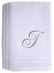 Monogrammed White Fingertip Towels Set of 4 - I