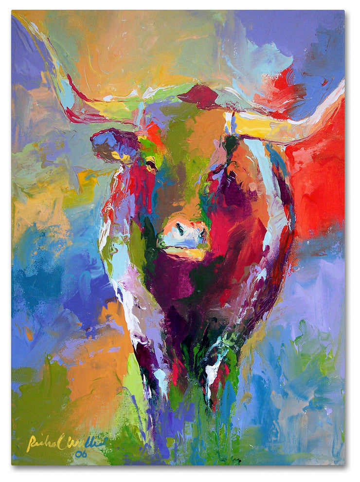 'Longhorn' Canvas Art by Richard Wallich