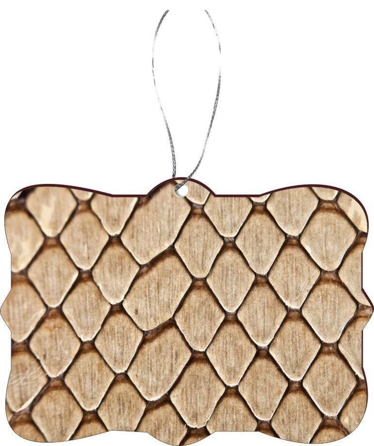 Photo of Snake Honeycomb Leather Design Rectangle Christmas Tree Ornament