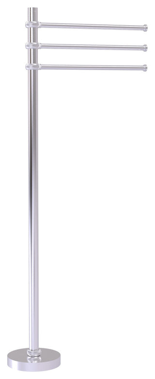 Towel Stand with 3 Pivoting 12" Arms, Satin Chrome