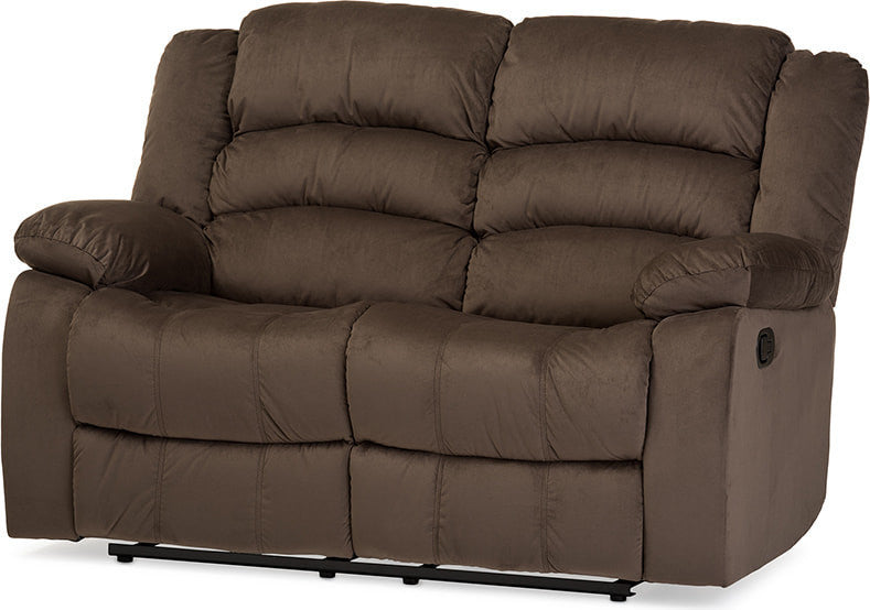 Hollace Taupe Microsuede 2-Seater Recliner