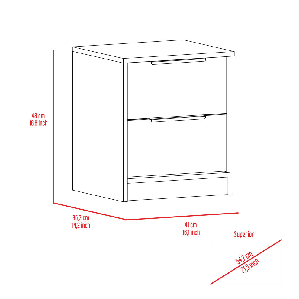 Egeo Night Stand, Espresso / Light Oak