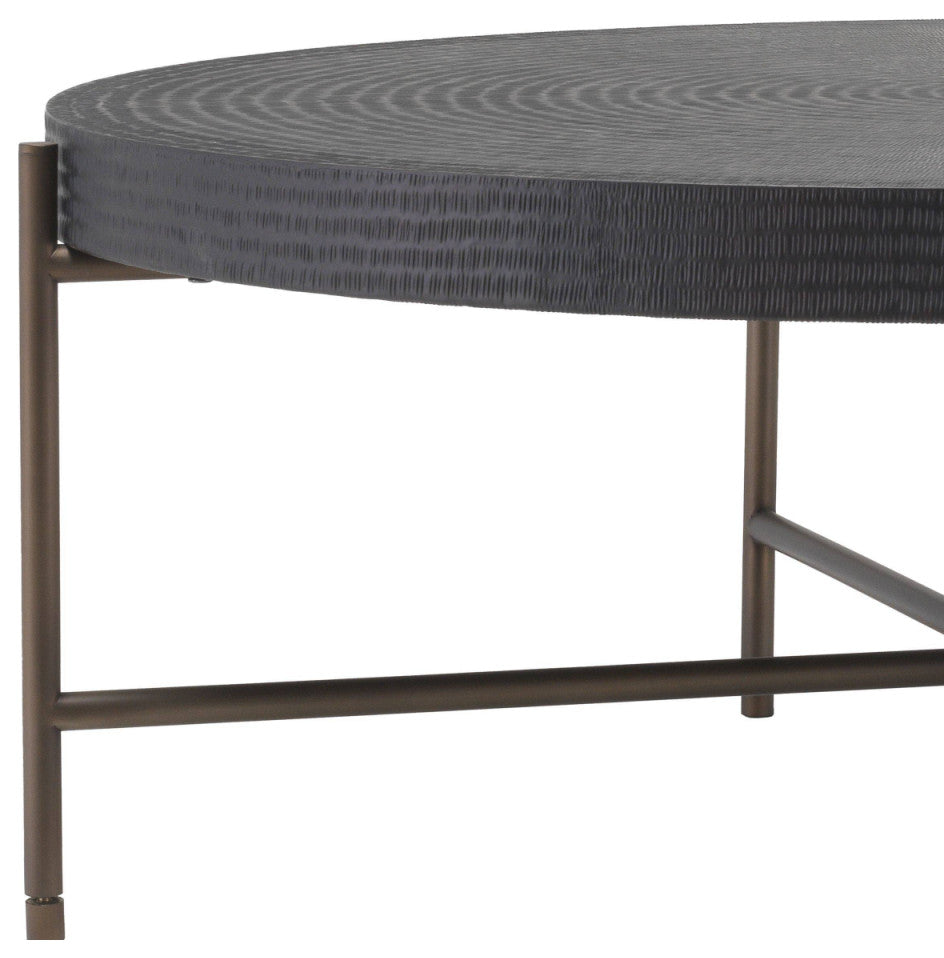 Round Gunmetal Coffee Table | Eichholtz Nikos