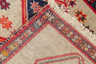 Consigned, Hand-Knotted Geometric Gabbeh Persian Oriental Rug, Brown, 6'7"X2'10"