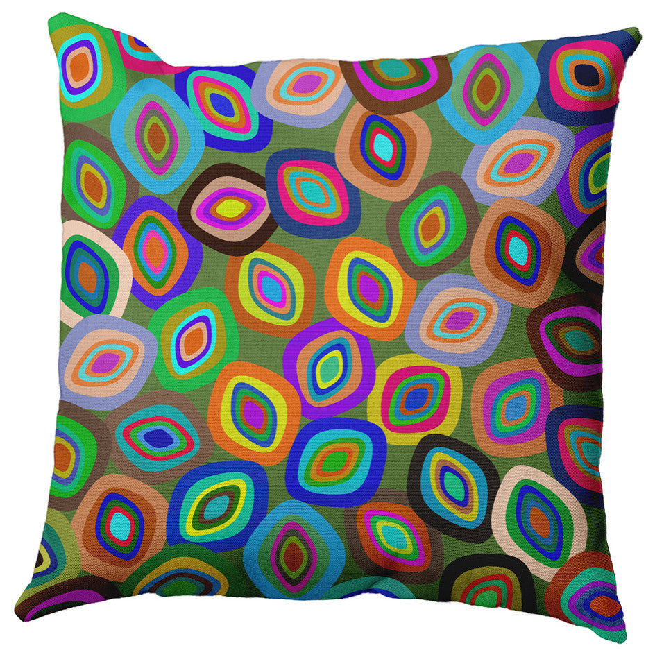 Modern Leaf Pile Accent Pillow