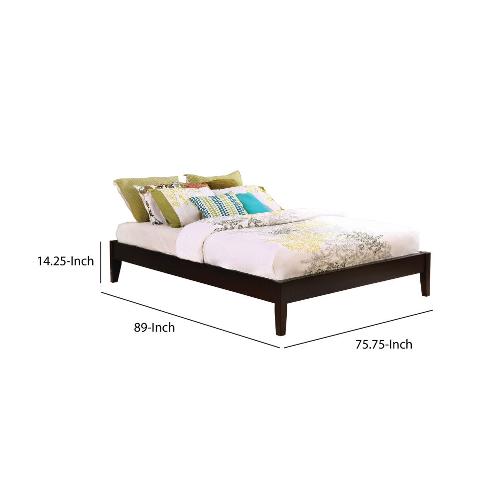 Benzara BM208185 Wooden California King Size Universal Bed Frame, Brown