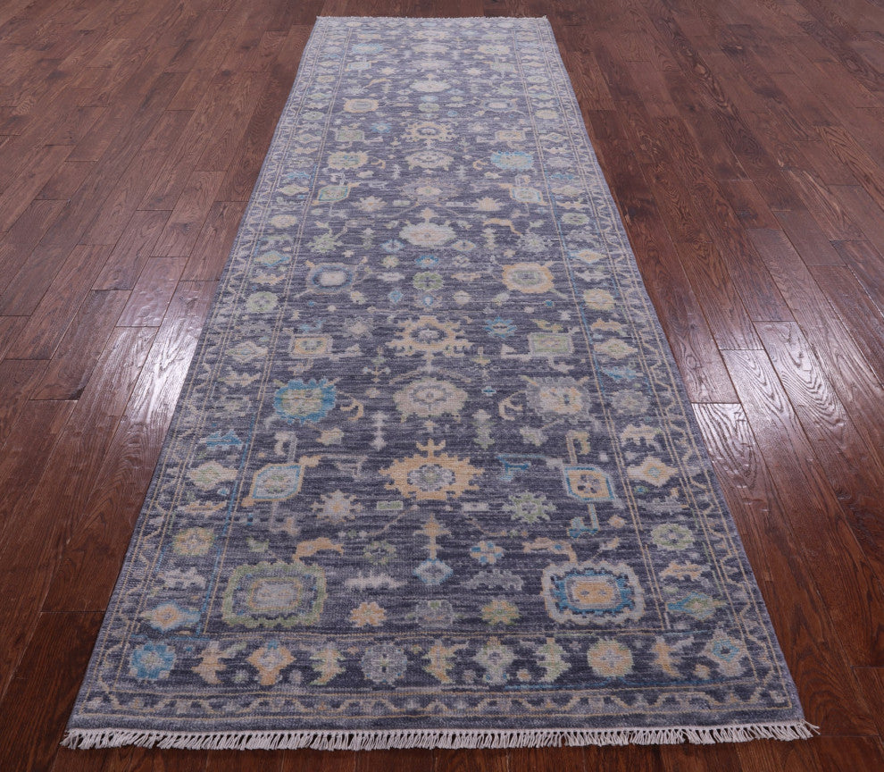 4' 1" X 12' 2" Runner Turkish Oushak Handmade Wool Rug - Q15005