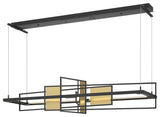 Summer LED Pendant, Black, Modern Brass, Standard Height