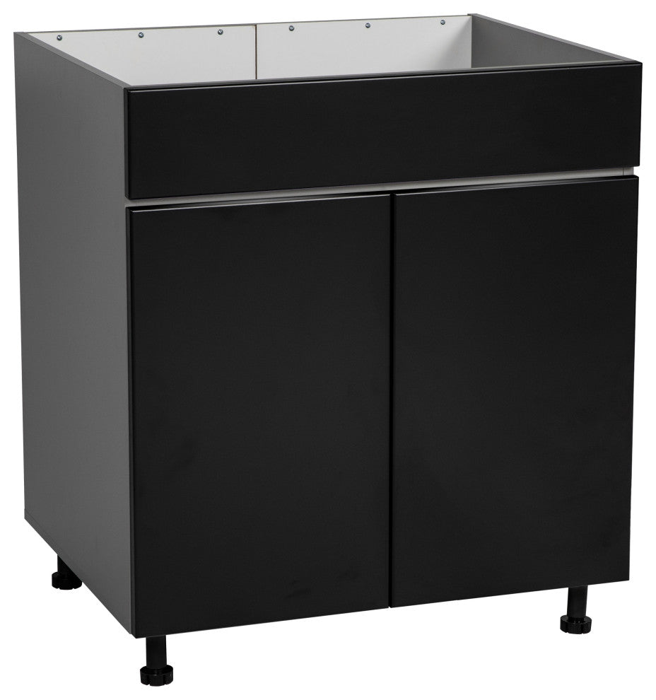 36 Sink Base Cabinets-High Double Door-with Black Matte door