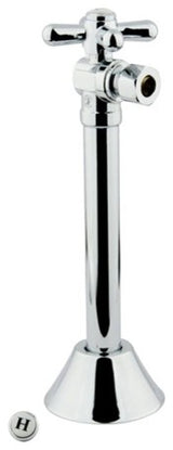 Kingston Brass 1/2" Sweat 3/8" Comp OD 5" Extend Cross Handle, Polished Chrome