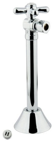 Kingston Brass 1/2" Sweat 3/8" Comp OD 5" Extend Cross Handle, Polished Chrome