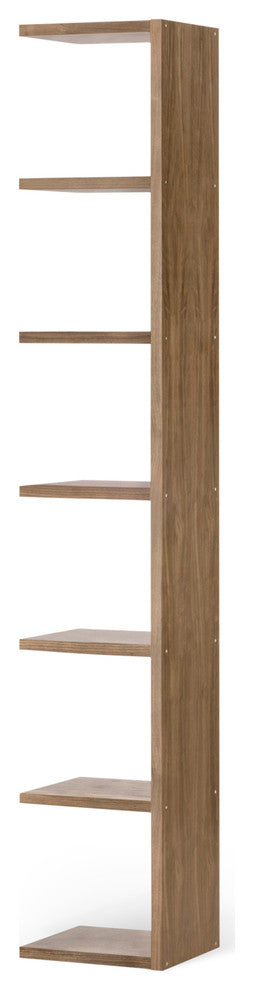 Block Modern Modular Cube Add-On Shelves, Natural Walnut