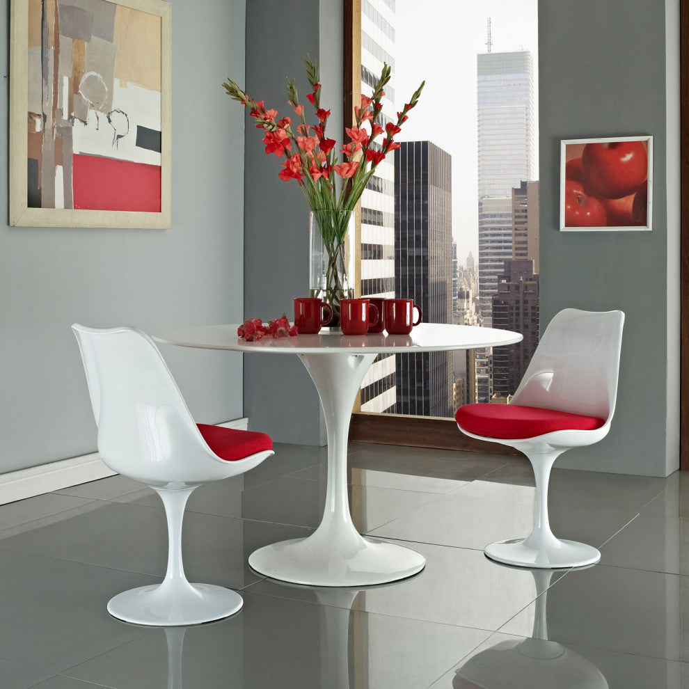 Modern Red Tulip Dining Side Chair Set of 2