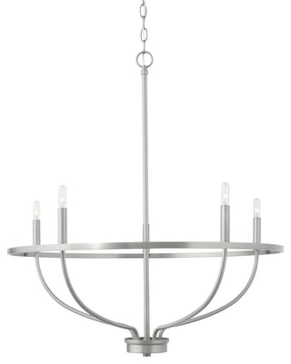 Capital Lighting 428551 Greyson 5 Light 29"W Taper Candle - Aged Brass