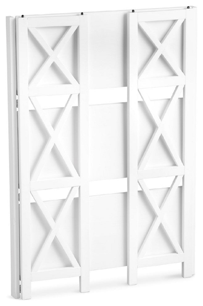 Montego 3-Shelf Folding Bookcase White
