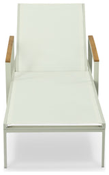 Braylee Reclining Chaise Lounge, Natural White