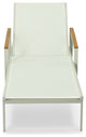 Braylee Reclining Chaise Lounge, Natural White
