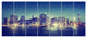New York City Evening Panorama, Canvas Print, 83"x32", 7 Panels