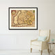 Finland Centuries Map Print On Canvas With Black Frame, 16" X 21"