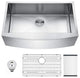 33" x 22" Stainless Steel Farmhouse Apron Kitchen Sink with Accessories
