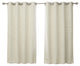 Star Cut Out Blackout Curtains, Biscuit, 63", Set of 2