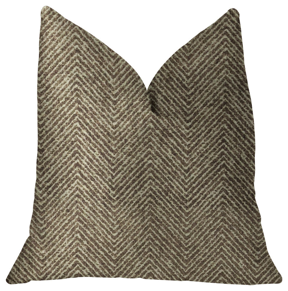 Hillside Brown Luxury Throw Pillow, 20"x30" Queen