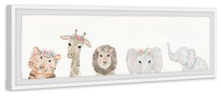 "Playtime Buddies" Framed Painting Print, 45x15