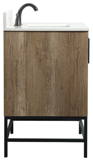 Home Living 22" Modern Natural Oak-Light Bathroom Vanity