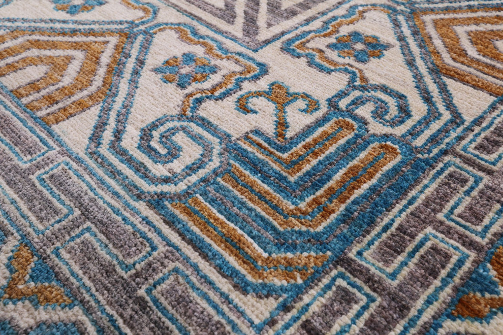 Handmade Khotan Wool Rug 9' 1" X 12' 3" Q9435