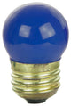 Sunlite 7.5 Watt S11 Colored Indicator, Medium Base, Ceramic Blue, 25 Pack