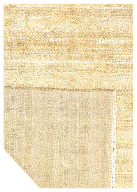Ivory Color Fine Hand Knotted Modern Rug 7'11"x9'8"