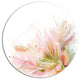 Floral Abstract Design On White, Floral Round Wall Art, 23"