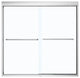 MAAX Kameleon Semi-frameless Slider Tub Door with Clear Glass, Chrome