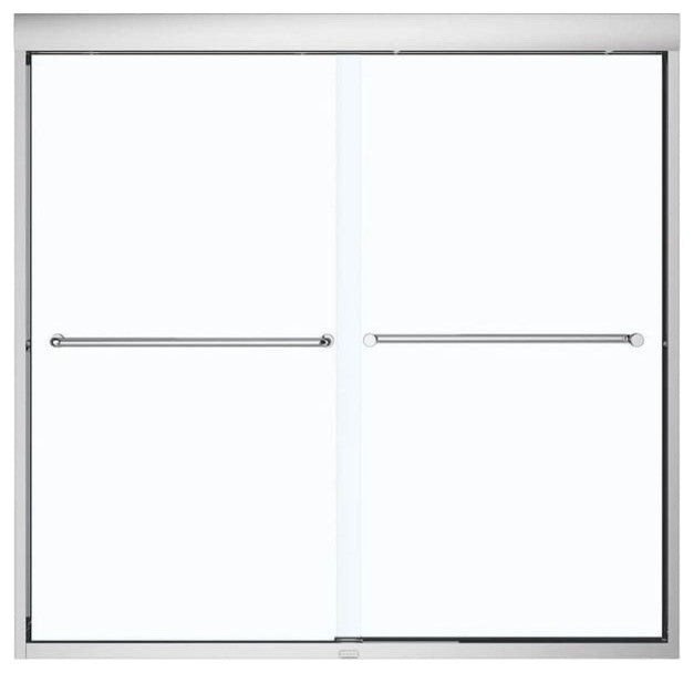 MAAX Kameleon Semi-frameless Slider Tub Door with Clear Glass, Chrome