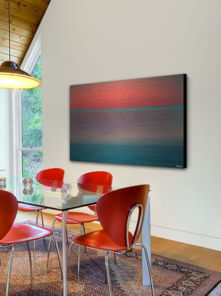 "Orange Sunset" Print on Brushed Aluminum, 45"x30"
