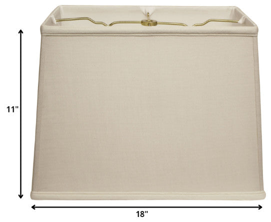 18" Off White Throwback Rectangle Linen Lampshade