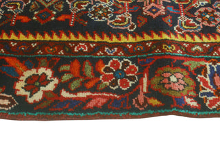 Fine Vintage Distressed Fadel Navy/Red Runner, 3'4 x 9'7