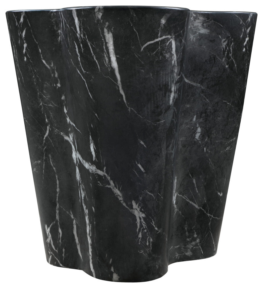 Monza Finished Concrete Indoor/Outdoor End / Side Table, Black