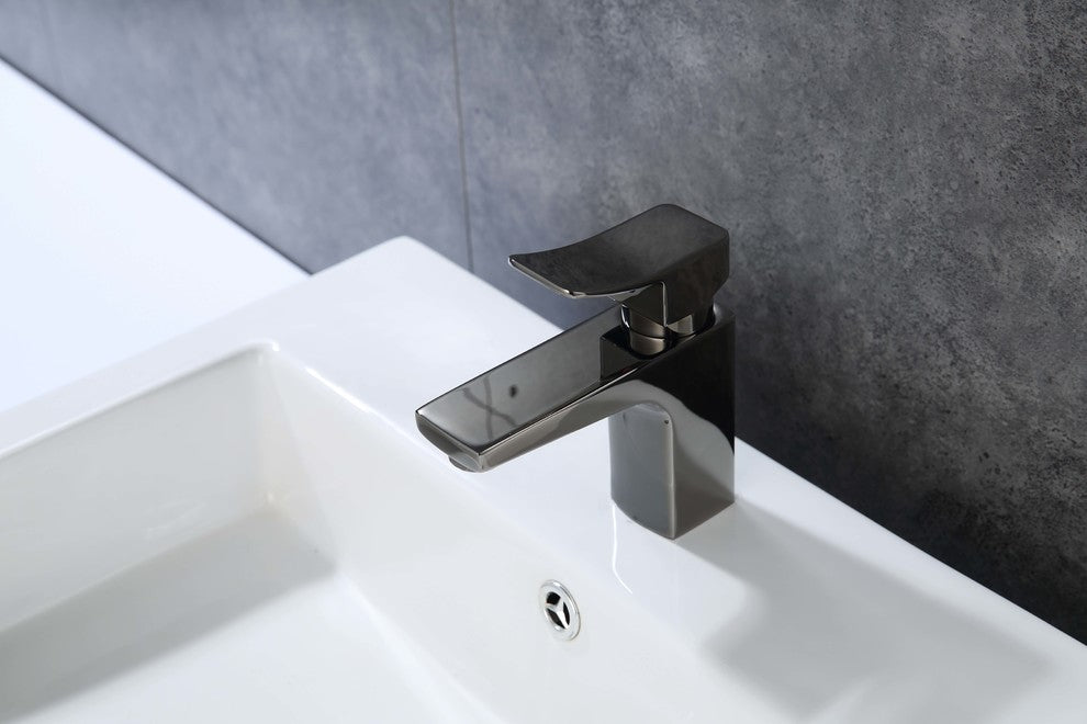 Legion Furniture Single Faucet, Glossy Black