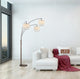 Lumiere IV LED Crystal Arched Floor Lamp, Dimmer, Antique Bronze, 80"