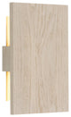 Tersus LED Sconce White Washed Oak Brushed Brass 2700 K
