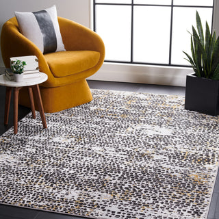 Safavieh Amelia Collection, ALA254 Rug, Charcoal/Gold, 9'x12'