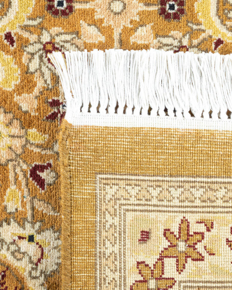 Mogul, One-of-a-Kind Hand-Knotted Area Rug Yellow, 6' 1" x 9' 5"