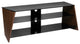 Twisted Wood TV Stand, Black Tempered Glass, Walnut Veneer