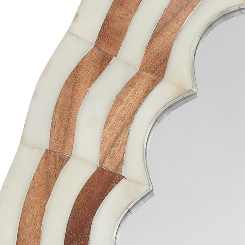Bardot Large Bone and Wood Arch Mirror
