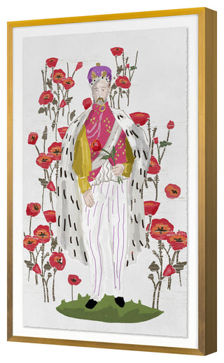 King Fine Art Print, Gold, 24"x15"