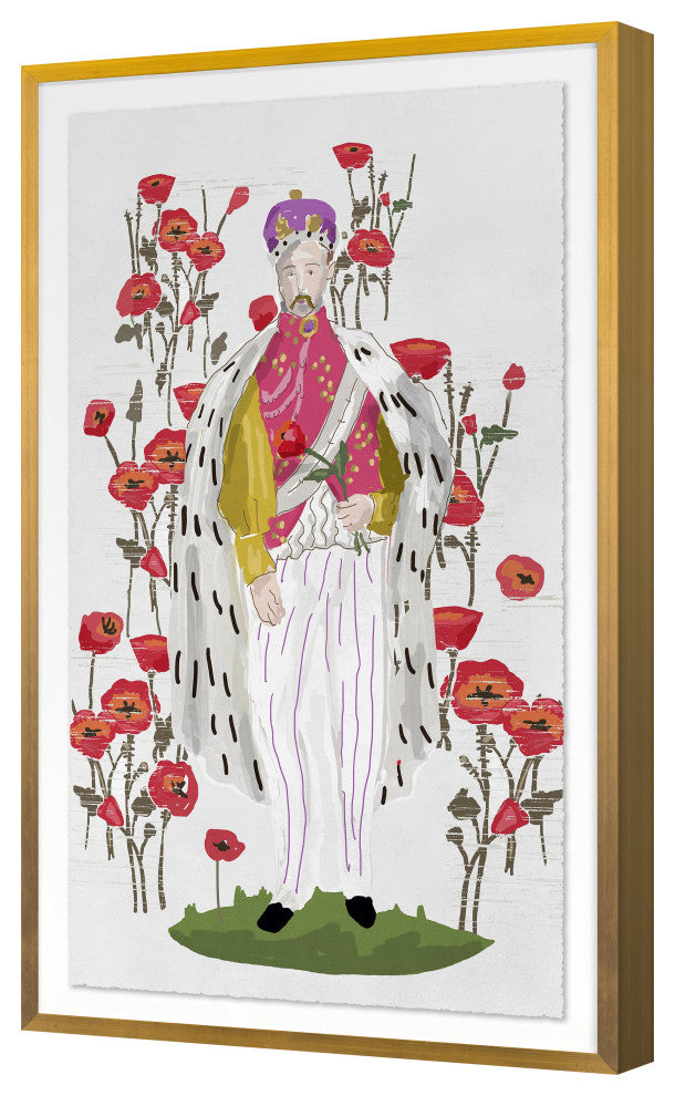 King Fine Art Print, Gold, 24"x15"