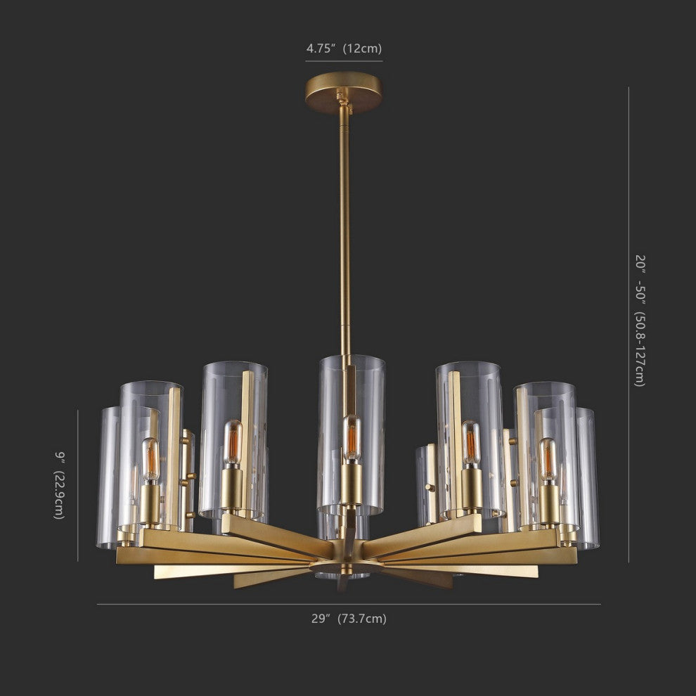 Safavieh Couture Benicio Gold Chandelier Gold